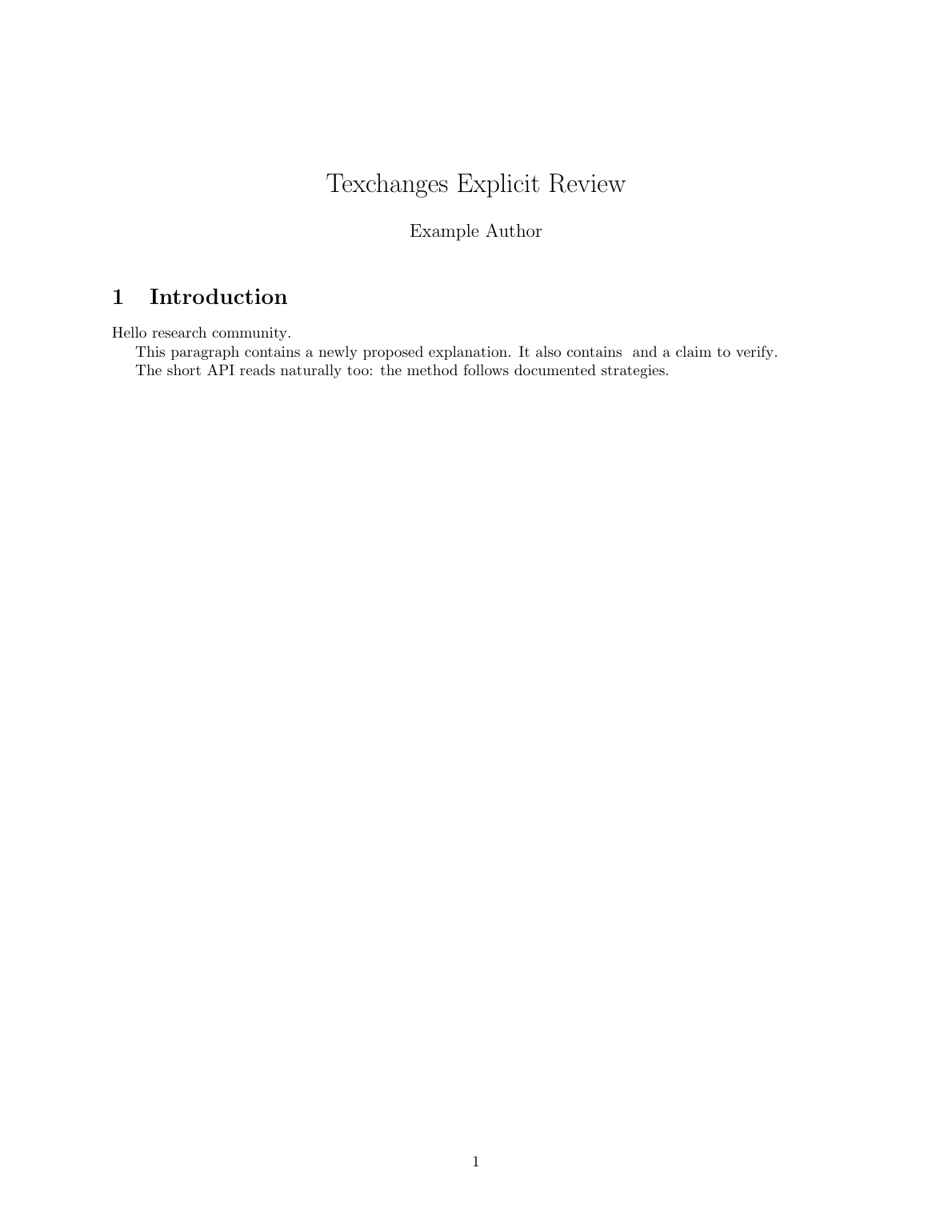 Final mode showing the accepted text with no markup.